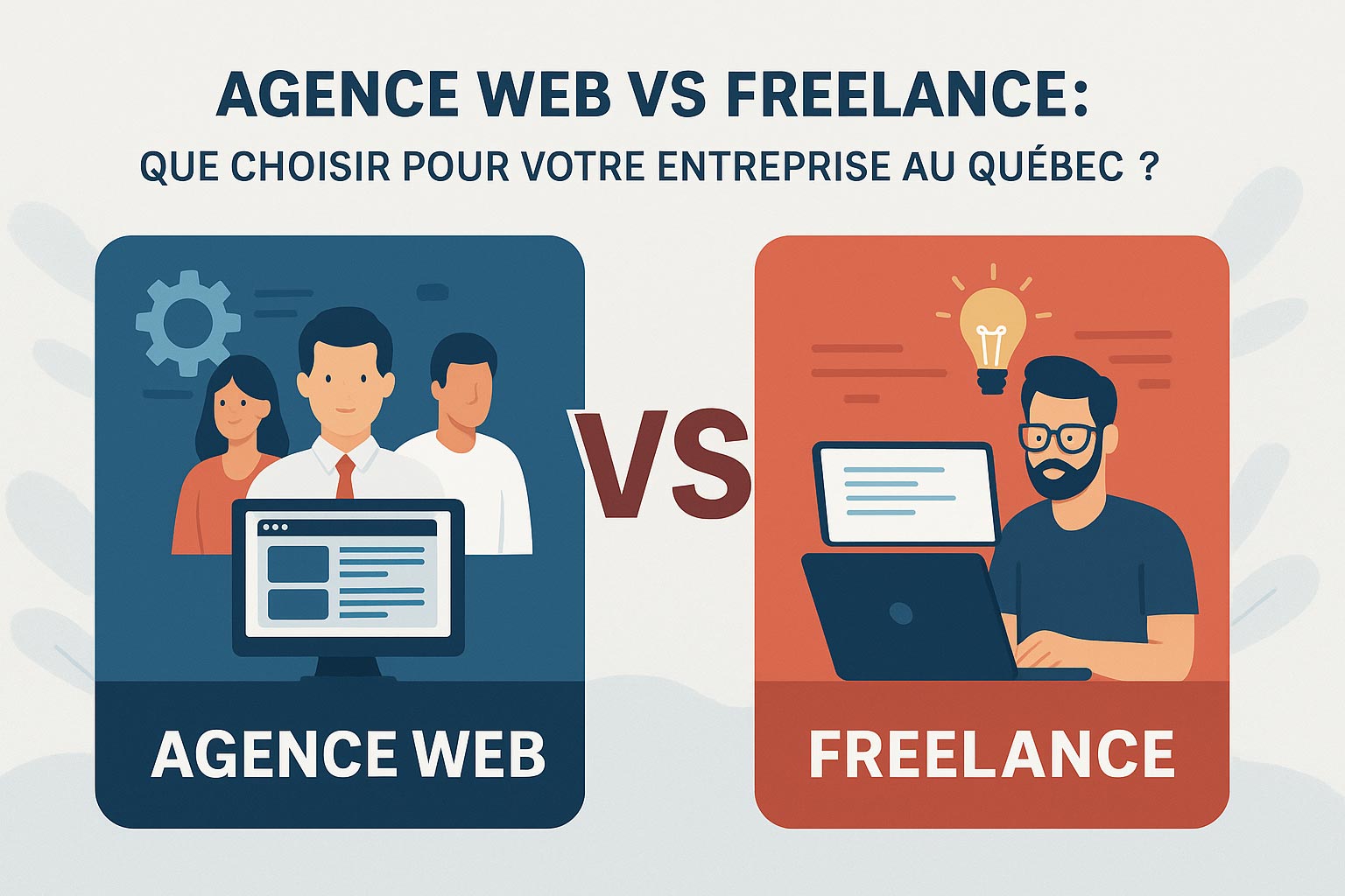 Agence web vs freelance : que choisir pour votre entreprise au Québec?