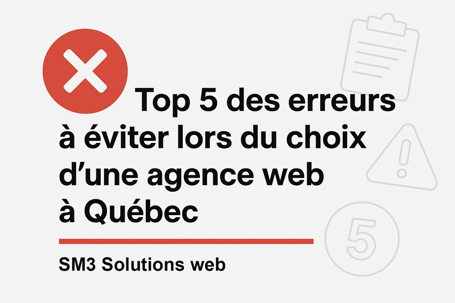 Top 5 des erreurs à éviter lors du choix d’une agence web à Québec